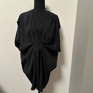*ASOS* Black Short Sleeve Wavy Blouse Size 8